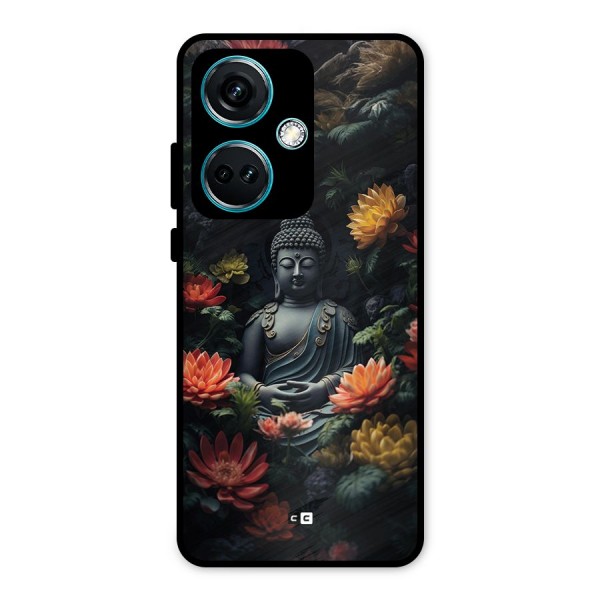 Buddha With Flower Metal Back Case for OnePlus Nord CE 3 5G
